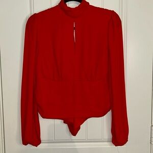 Women’s New York & Co. Long Sleeve Blouse, Red